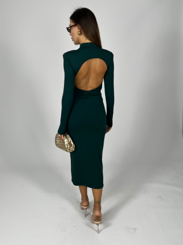 Midi Dress Scollo Retro VERDE