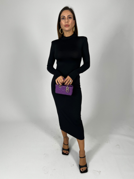 Midi dress Scollo Retro MARRONE Midi dress Scollo Retro MARRONE