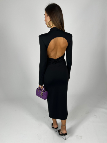 Midi dress Scollo Retro MARRONE