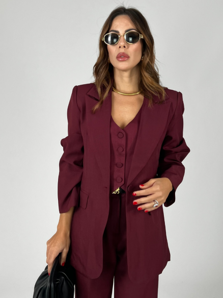 Tailleur 3 Pezzi Bordeaux Tailleur 3 Pezzi Bordeaux