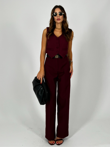 Tailleur 3 Pezzi Bordeaux Tailleur 3 Pezzi Bordeaux