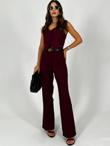 Tailleur 3 Pezzi Bordeaux