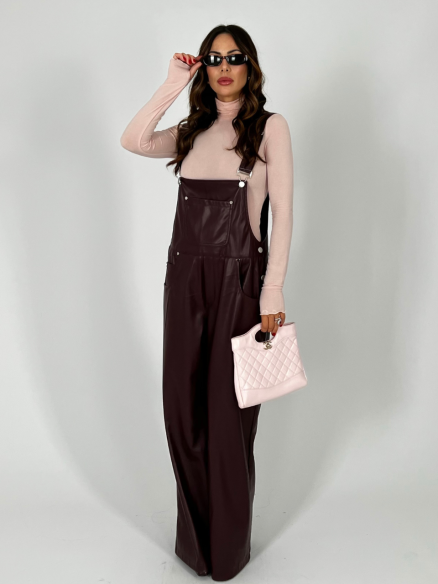 Salopette Ecopelle Bordeaux Salopette Ecopelle Bordeaux