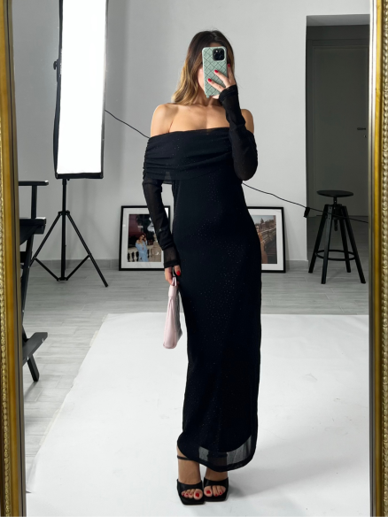 Midi Dress Marilyn Nero Midi Dress Marilyn Nero