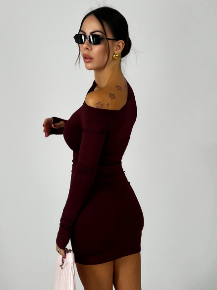 Mini Dress Guanto Bordeaux Mini Dress Guanto Bordeaux