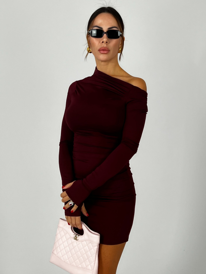 Mini Dress Guanto Bordeaux 2