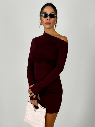 Mini Dress Guanto Bordeaux