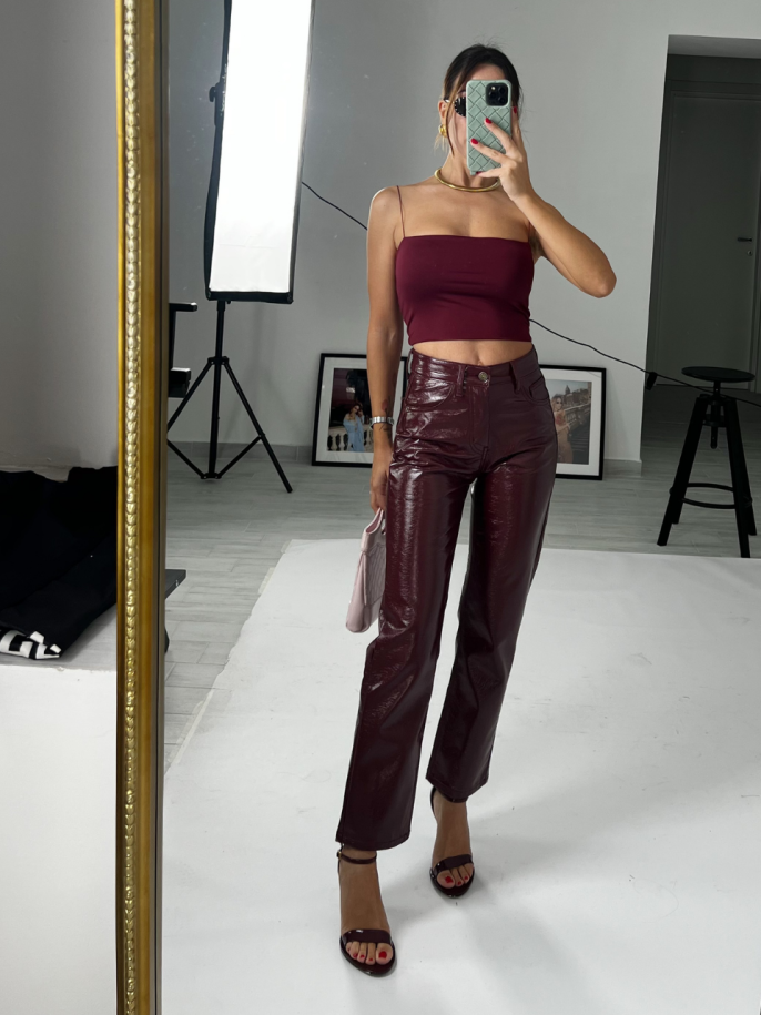 Top Crop Licra Bordeaux 2