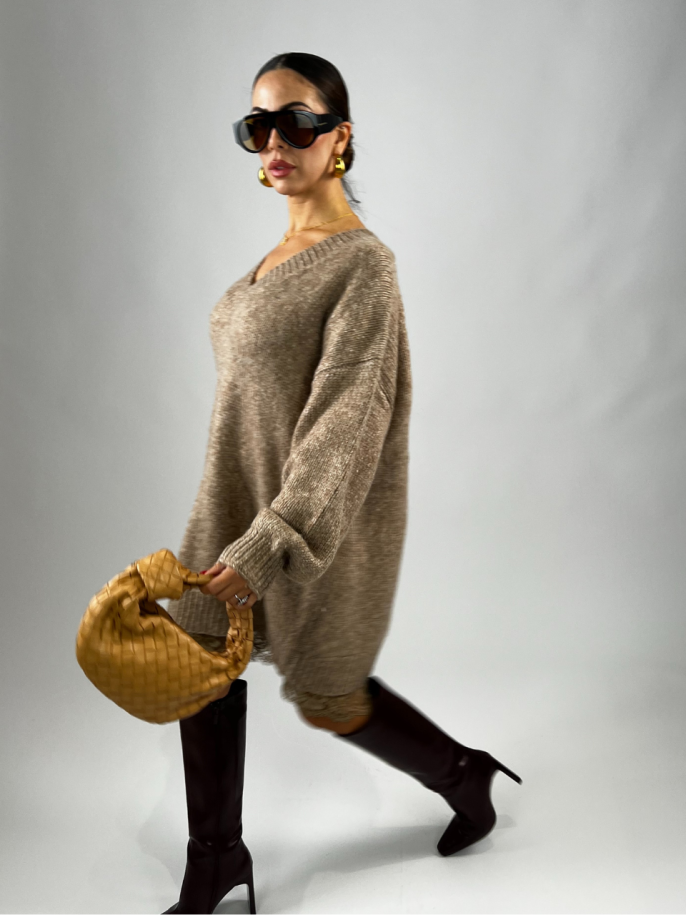 Maxi Pull Pizzo Camel 2