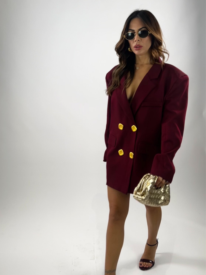 Blazer Dress Cinghie Bordeaux 2