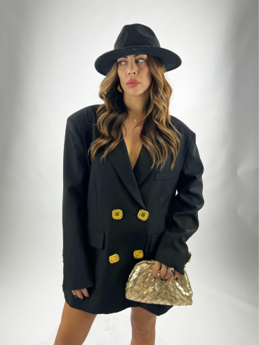 Blazer Dress Cinghie Nero