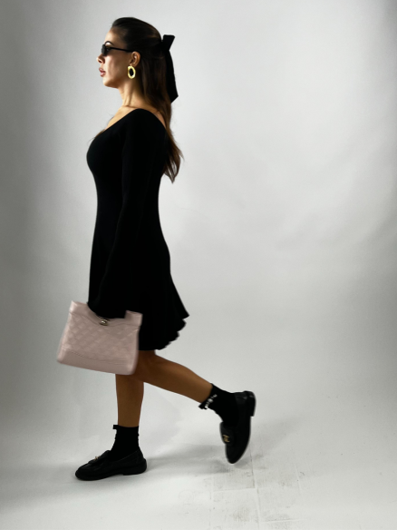 Mini Dress Costine Nero Mini Dress Costine Nero