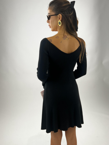 Mini Dress Costine Nero Mini Dress Costine Nero