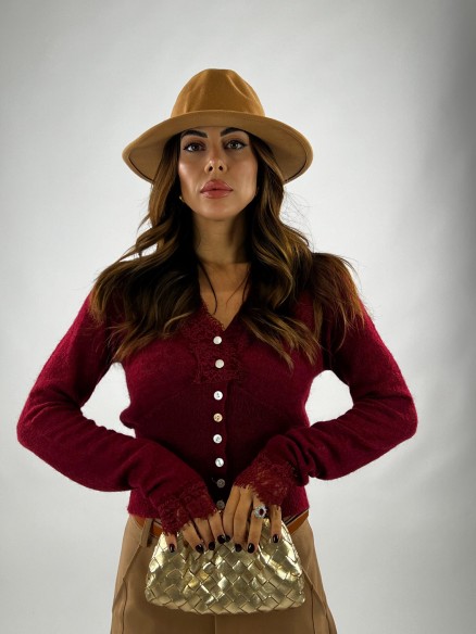 Cardigan Rebecca Bordeaux Cardigan Rebecca Bordeaux