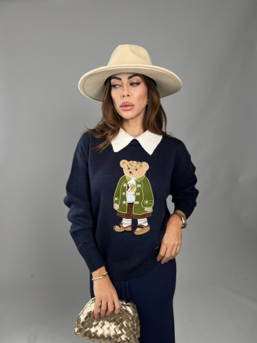 Pull Bear con colletto Blu