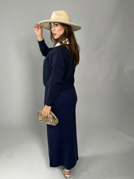 Gonna longuette in lana