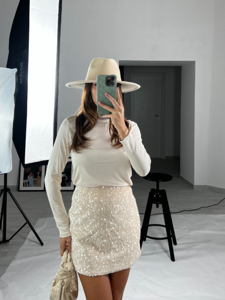 mini paillettes crema