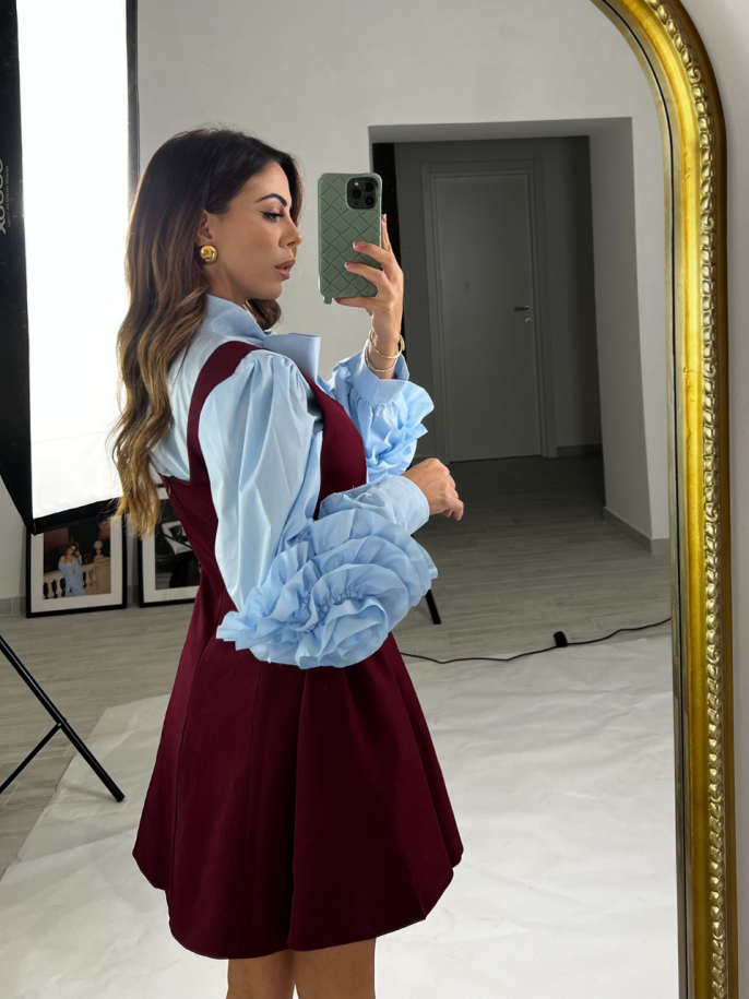 Camicia rouches cielo 2