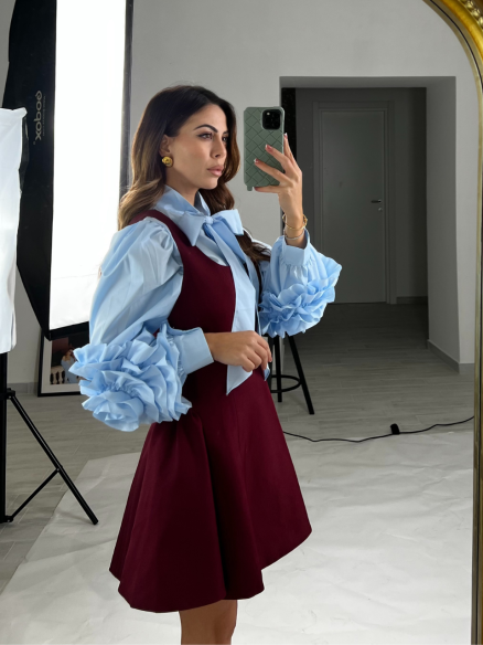 Camicia rouches cielo Camicia rouches cielo