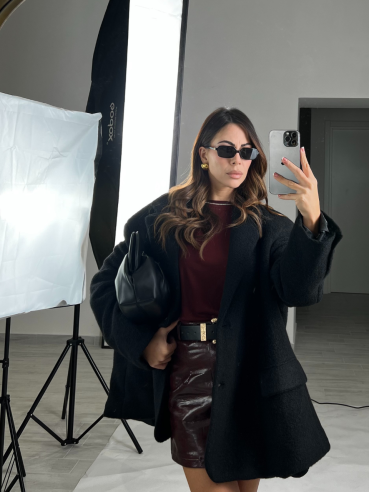 Blazer oversize in bouclè