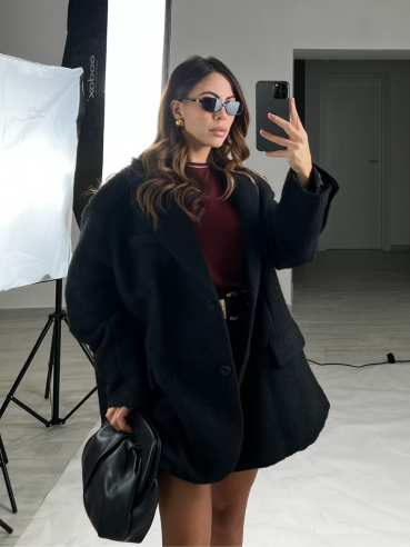 Blazer oversize in bouclè