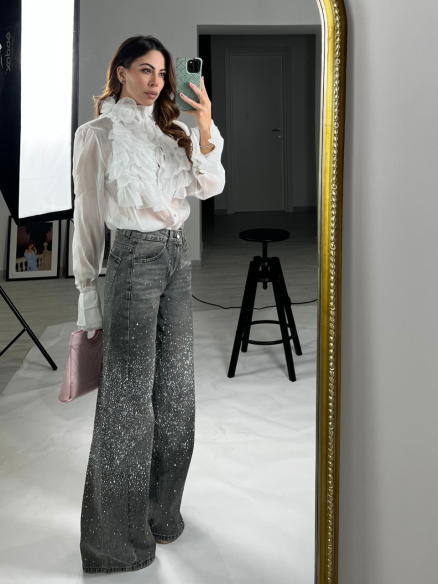 Jeans microstrass Jeans microstrass