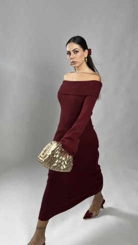 Midi dress Sharon Bordeaux