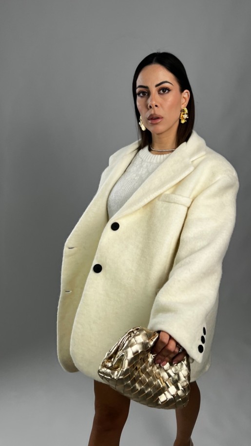 Blazer bouclè crema 2